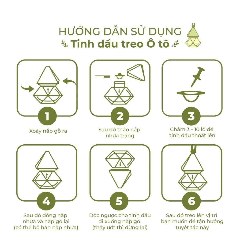 hướng dẫn sử dụng tinh dầu treo xe